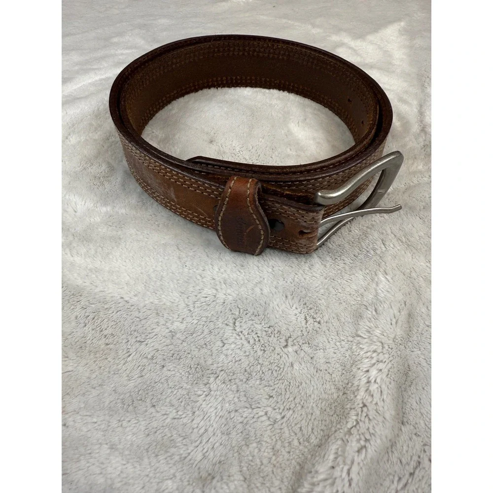Carhartt Mens Brown Top Grain English Bridle Leather‎ Work Belt A94 BRN 42 Inch